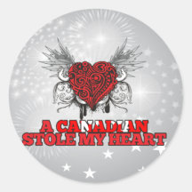 A Canadian Stole my Heart Stickers