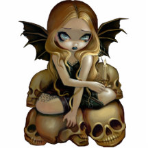 A Candle In The Dark skull fairy Photo Sculpture