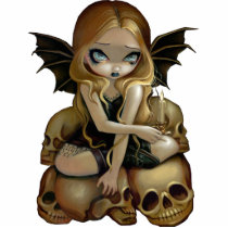 A Candle In The Dark skull fairy Photo Sculpture