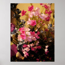 A canvas print with Pink Flowers
