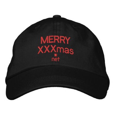 A cap wIth  "MERRY XXXmas.net" On It Embroidered Hats by XXXmas247