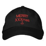 A cap wIth  "MERRY XXXmas.net" On It embroidered hats