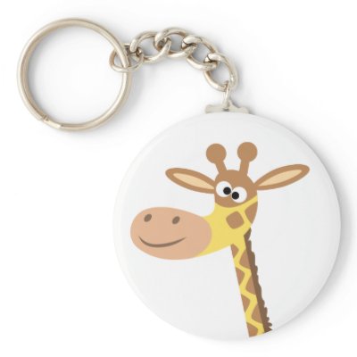 A cartoon giraffe keychain by Lioness_Graphics