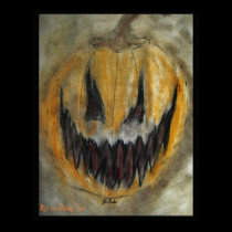 A Carved Smile Upon a Pumpkin Face posters