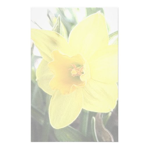 A Cheerful Yellow Daffodil Stationery Paper