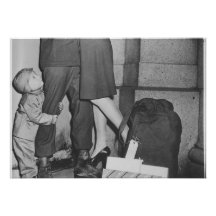 A Child Looking Up in Love for Mom and Dad Custom Invitation