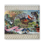 A Christmas Greeting, Victorian postcard Magnets