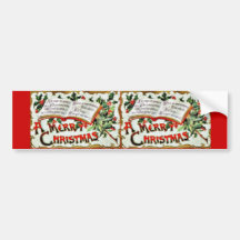 A christmas greeting with bible words bumper sticker