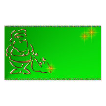 A Christmas Promise Coupon_gold santa Business Card Templates