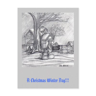 A Christmas Winter Day Post Card by randymedlin