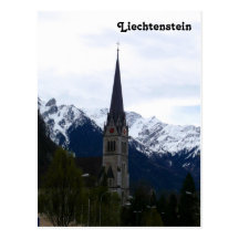 A Church in Vaduz, Liechtenstein Post Cards