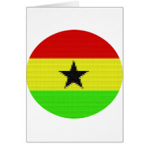 A Circle Ghanaian Flag Greeting Card