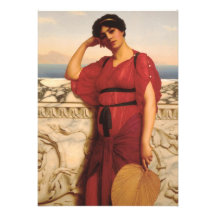 A Classical Lady Painting Custom Invites