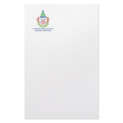 A Clown Is Like Aspirin Stationery by lively2000