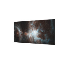 A colony of hot young stars in the Orion Nebula Stretched Canvas Print