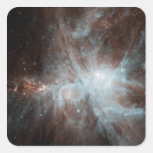 A colony of hot young stars in the Orion Nebula Square Stickers