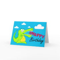 A Colourful Crocodile Fun Happy Birthday Card