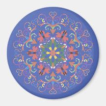 A colourful filigree Kaleidoscope Magnet