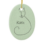 A Contented Kitty Customizable Ornament