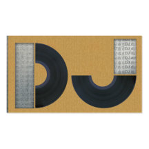 A cool carboard DJ business card Visitekaartjes