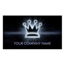 A cool glowing crown space business card