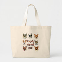 A Corgi a Day Brings a Smile 7 Canvas Bag
