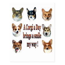 A Corgi a Day Brings a Smile 7 Post Card