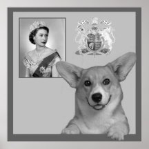 A corgi  and the House of Windsor Print