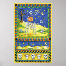 A Cowboy Skeleton Print