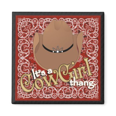 A Cowgirl Thang Red Bandana Magnet by RanchLady