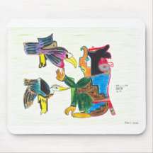 A Creator with Birds Mousepad