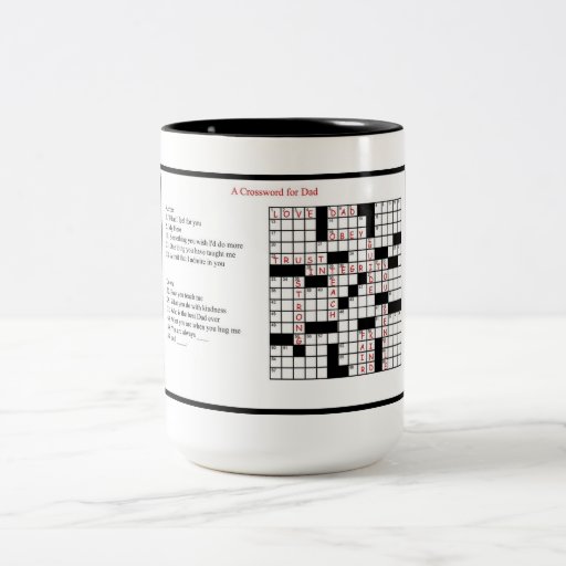 A Crossword for Dad Mugs