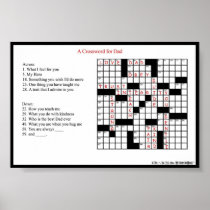 A Crossword for Dad Poster Print