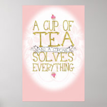A Cup of Tea and a Cupcake Posters