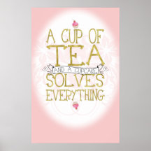 A Cup of Tea and a Cupcake Posters