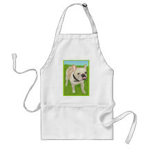 A cute Artistic & Whimsical French Bulldog Apron