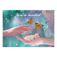 A cute baby boy in hand fantasy invite