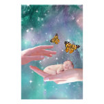 A cute baby in hand fantasy customized stationery