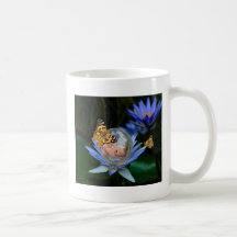 A cute baby lily butterfly bubble coffee mug