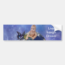 A cute baby's world dream bumper sticker