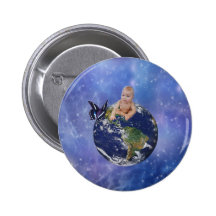 A cute baby's world dream pinback buttons