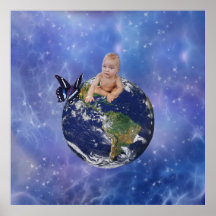 A cute baby's world dream poster