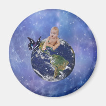 A cute baby's world dream refrigerator magnets
