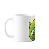 A cute chameleon lizard coffee mug