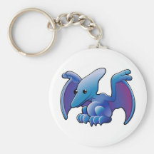A cute friendly dinosaur pterodactyl or pteranodon key chains