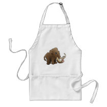 A cute friendly woolly mammoth apron