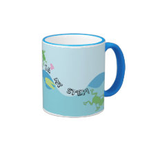 A cute mug expressing happy feeling.