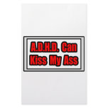 A.D.H.D. Can Kiss My Ass Customized Stationery