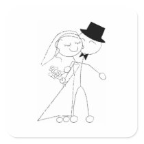 A Dance and A Kiss Square Stickers