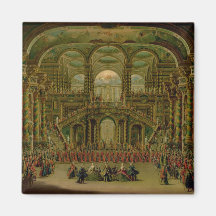 A Dance in a Baroque Rococo Palace Magnets